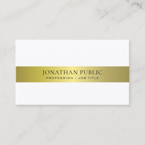 Office Modern Stylish Attorney Director Plain Luxe Business Card