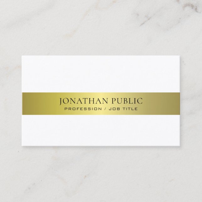 Office Modern Stylish Attorney Director Plain Luxe Business Card (Front)