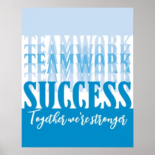 Office motivational teamwork success engagement poster