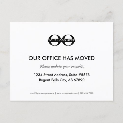 Office Moved Update Your Records Postcard