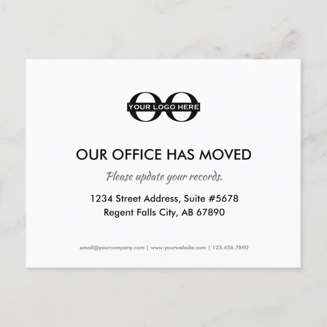Office Moved Update Your Records Postcard | Zazzle