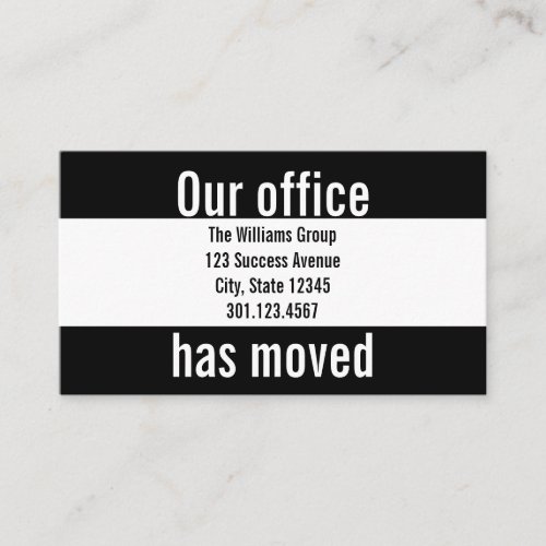 Office Moving Announcement