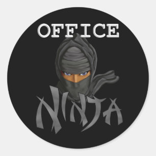 Office Ninja Classic Round Sticker