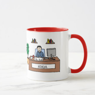 Office Ninja - personalized cartoon mug