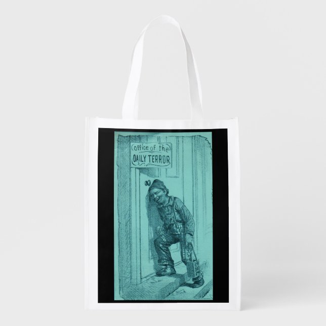 Office of the Daily Terror print Grocery Bag (Front)