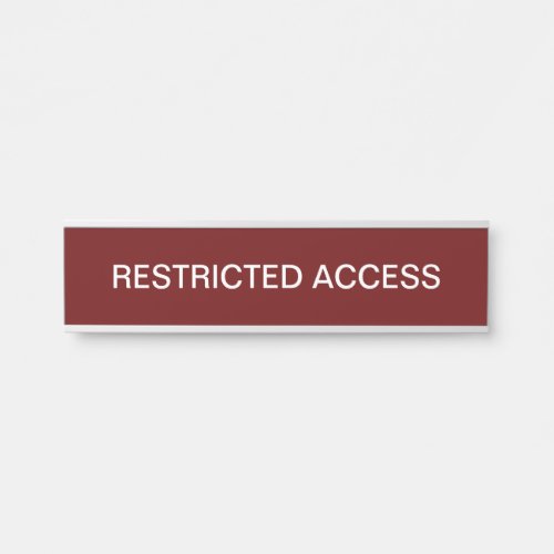 Office Or Warehouse Restricted Access Red Signs