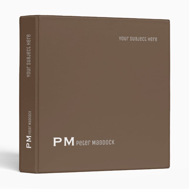 Office Organizer Coffee Binder with Name (Front/Spine)