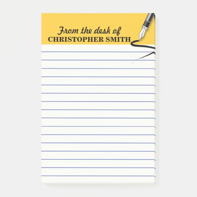 Office organizer yellow Post-it® note PERSONALIZE (Front)