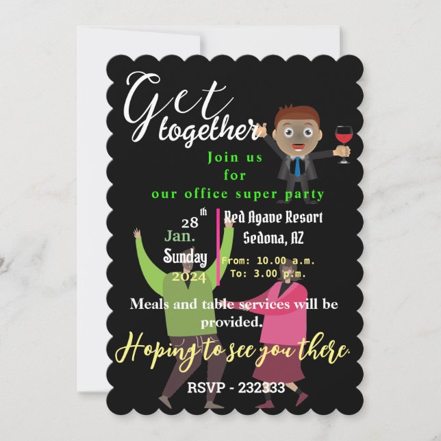 Office party invitation (Front)