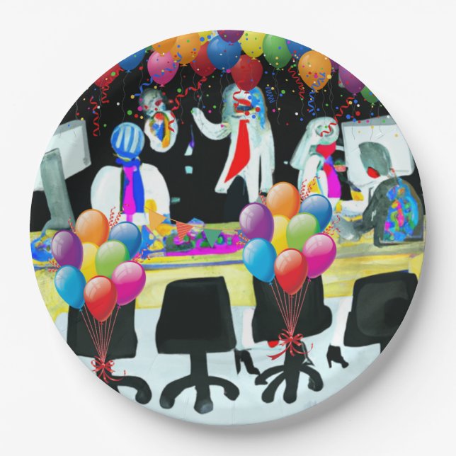 Office Party Paper Plates (Front)