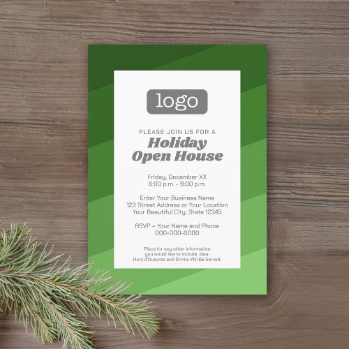 Office Party with Company Logo _ retro 70s stripes Invitation