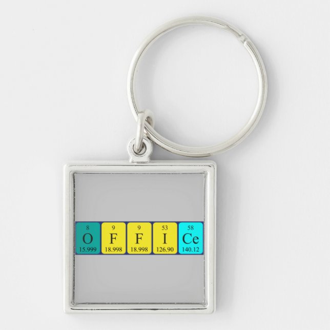 Office periodic table word keyring (Front)