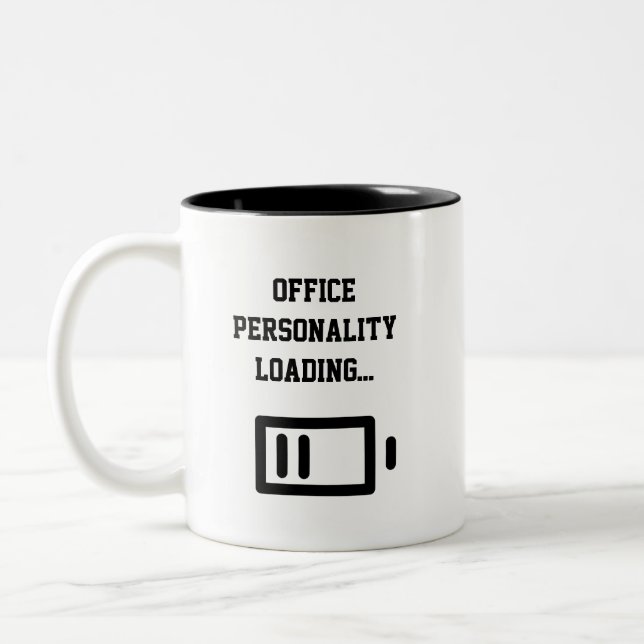 Office Personality Loading... Two-Tone Coffee Mug (Left)