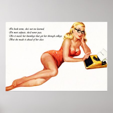 Office Pinup Girl Poster