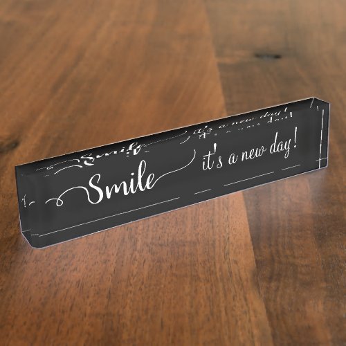 Office Positive Message Theme Desk Name Plate
