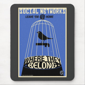 Office Propaganda: Social Network (blue) Mouse Pad