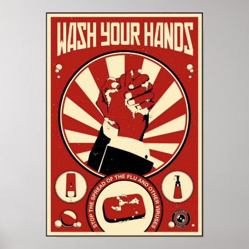 Office Propaganda Wash your hands Poster