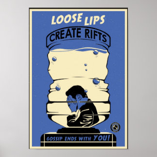 Office Propaganda: Water Cooler Talk (blue) Poster