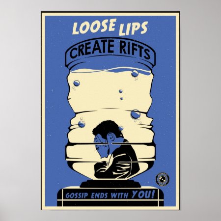 Office Propaganda: Water Cooler Talk (blue) Poster