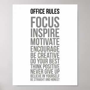 Office Rules Poster