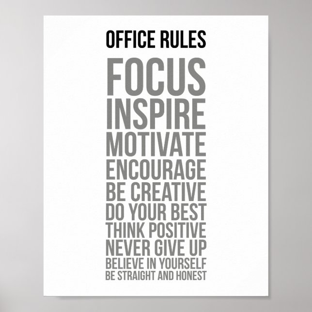 Office Rules Poster (Front)