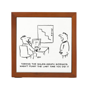 Office Sales Chart Turned Sideways Desk Organizer