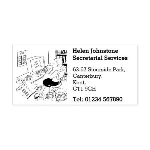 Office  Secretarial Services Business Self_inking Stamp