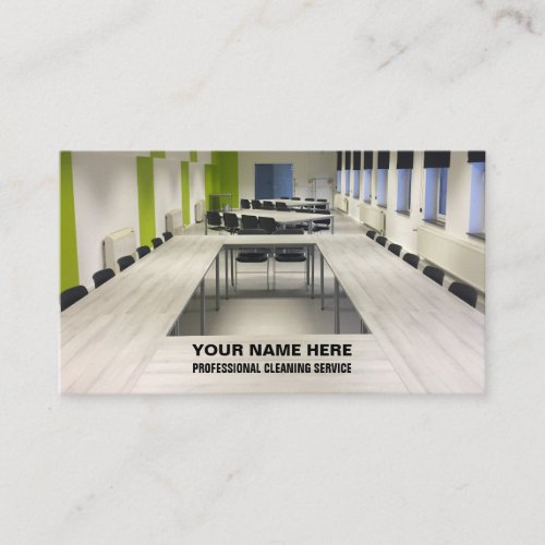 Office Setting Cleaning Service Business Card