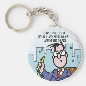 Office Sick Days Keychain