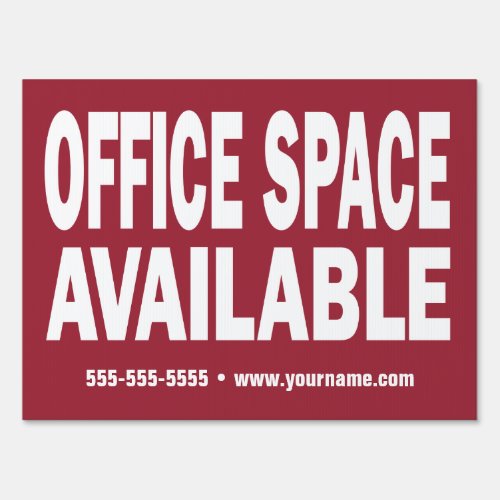 Office Space Available Eye Catching Sign