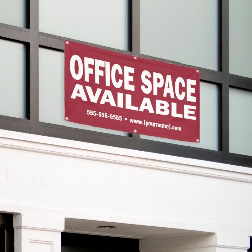 Office Space Available Sign Banner