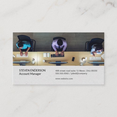 Office Space  Employees Working Business Card