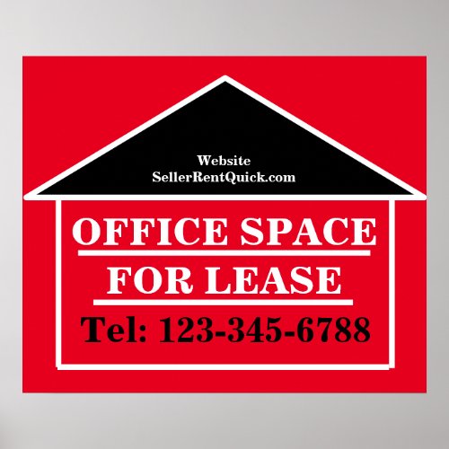 OFFICE SPACE FOR LEASE BOLD Real Estate Sign