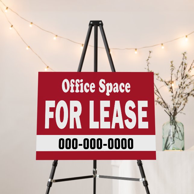Office Space for Lease with your contact info Foam Board (In Situ (Stand))