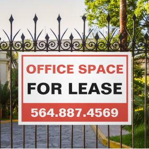 Office Space for Rent Custom Real Estate Template Sign