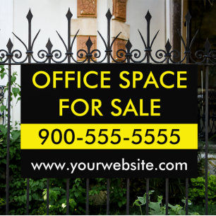 Office Space for Sale Commercial Real Estate  Sign