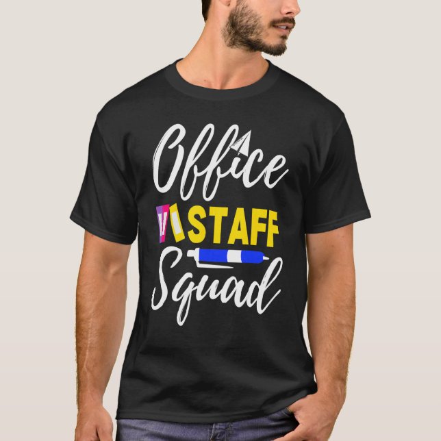 Office Staff Squad Matching Group Back To School C T-Shirt (Front)