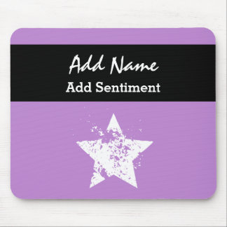 Office Star Purple Background Custom Name V02 Mouse Pad