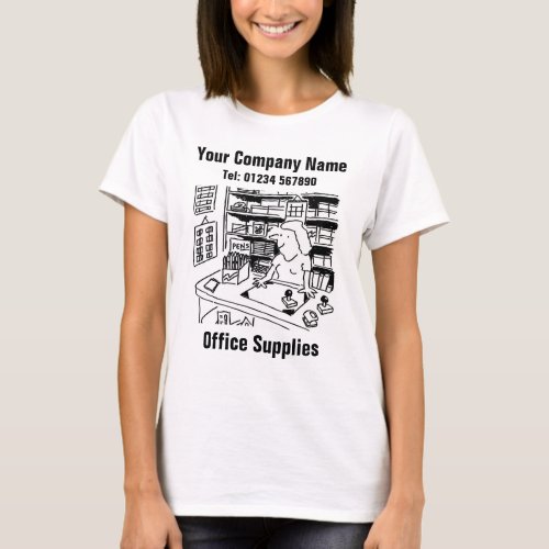 Office Supplies Cartoon to Personalise T_Shirt