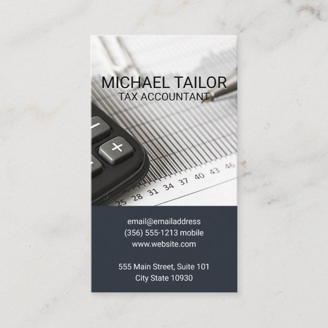 Office Supplies | Spreadsheet Business Card (Front)