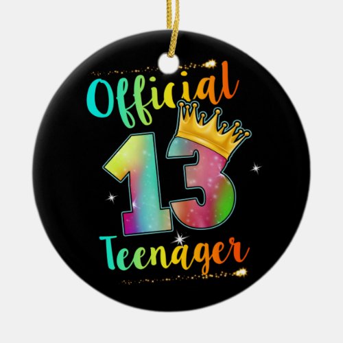 Office Teenager 13 Crown Years Old 13th Birthday Ceramic Ornament