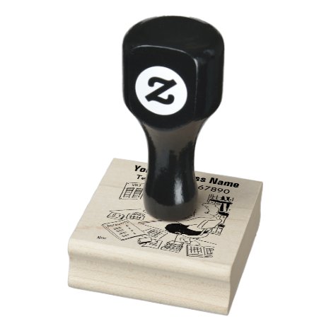 Office Theme Rubber Stamp