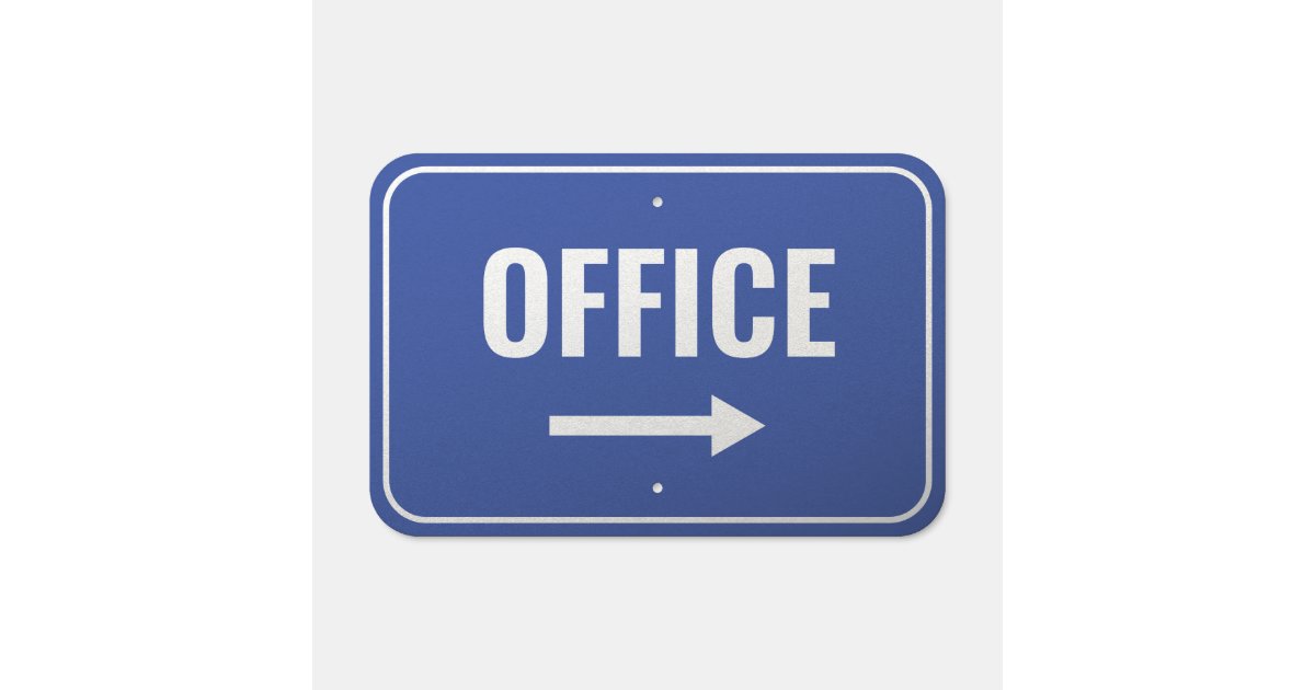 Office This Way Metal Sign | Zazzle