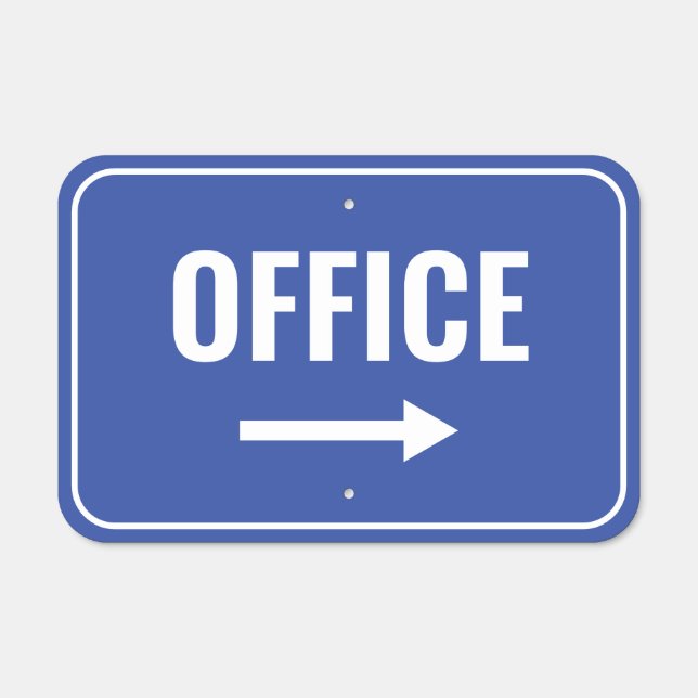 Office This Way Metal Sign (Front)