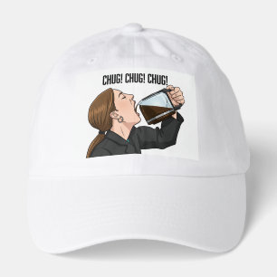 Office Woman Chugging Coffee From Pot Humor Hat