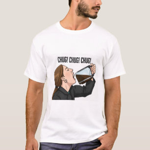 Office Woman Chugging Coffee From Pot Humor T-Shirt