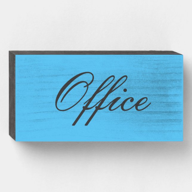 Office Wood Block Sign (Front Horizontal)