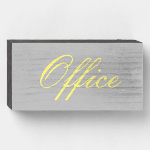 Office Wood Block Sign