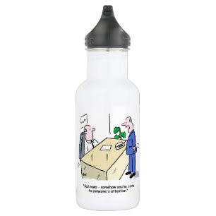 Office Worker Gets Noticed by Somebody. Funny Stainless Steel Water Bottle