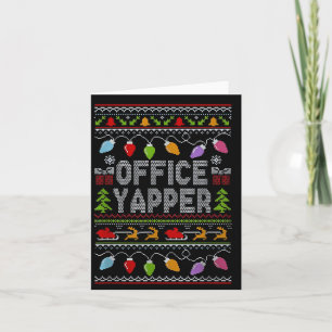 Office Yapper Ugly Sweater Christmas Card